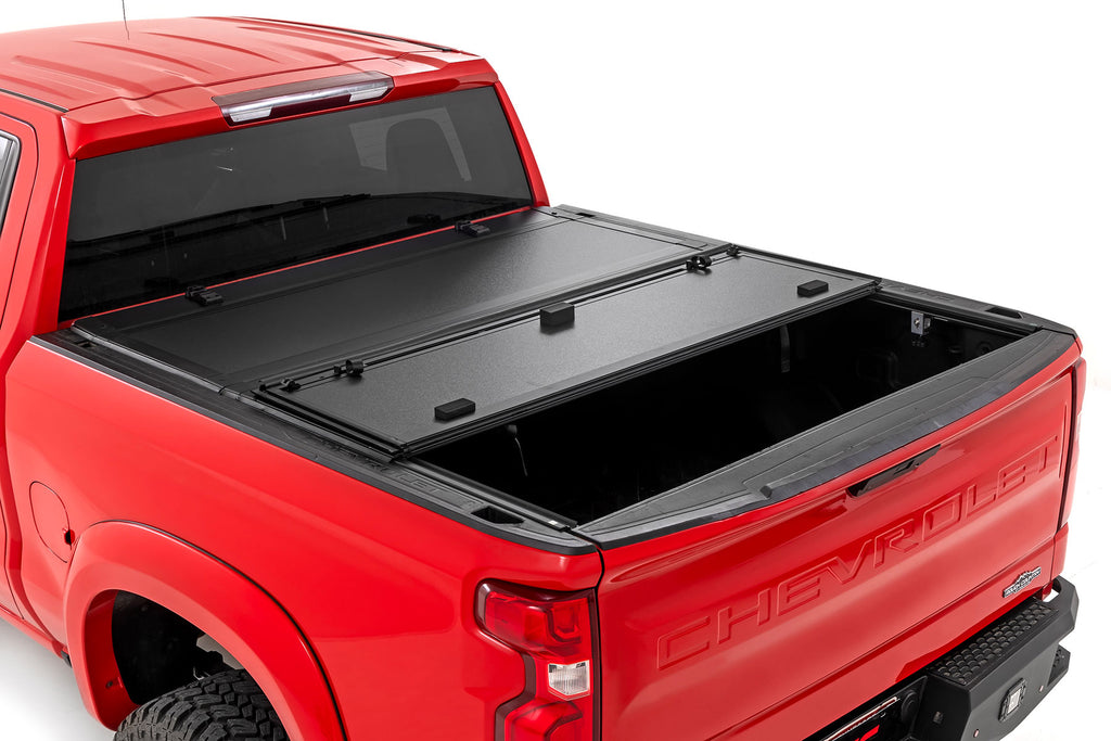 Hard Tri-Fold Flip Up Bed Cover Chevy/GMC Sierra 1500 (19-26)/Silverado 1500 (19-26)