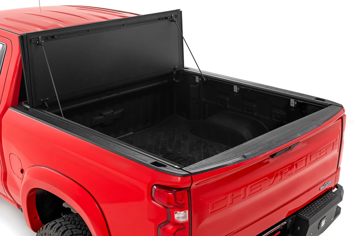 Hard Tri-Fold Flip Up Bed Cover Chevy/GMC Sierra 1500 (19-26)/Silverado 1500 (19-26)