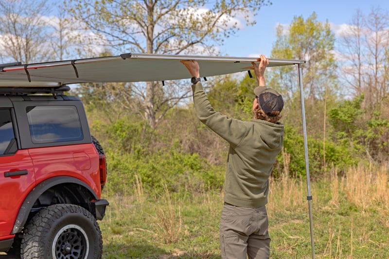 Retractable Roof Rack Awning 6'6" x 9'8" (Fits Trucks & SUVs)