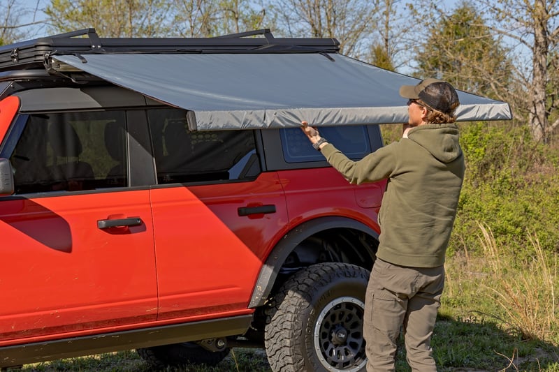 Retractable Roof Rack Awning 6'6" x 9'8" (Fits Trucks & SUVs)