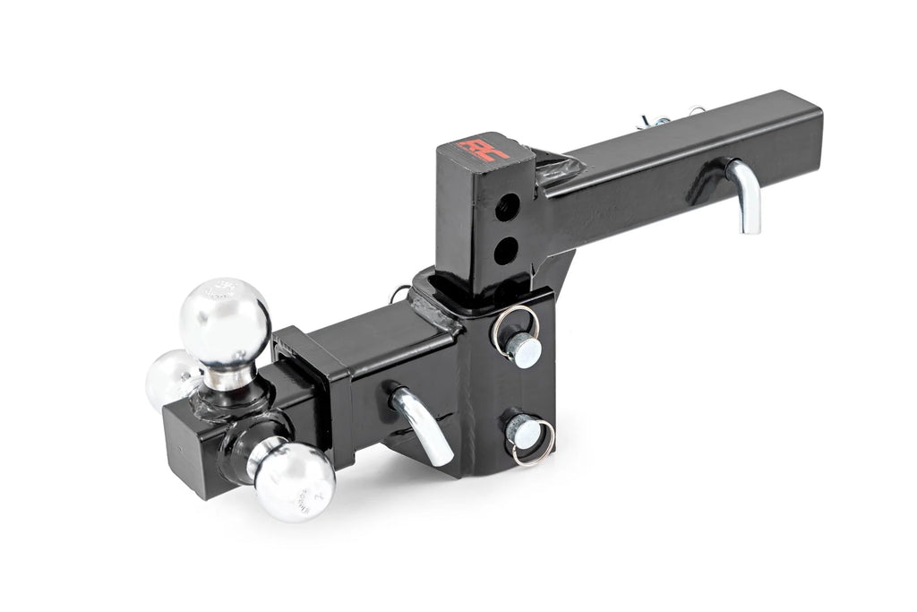 Adjustable Trailer Hitch 6 Inch Drop | Multi-Ball Mount | Fits 2 Inch Receiver