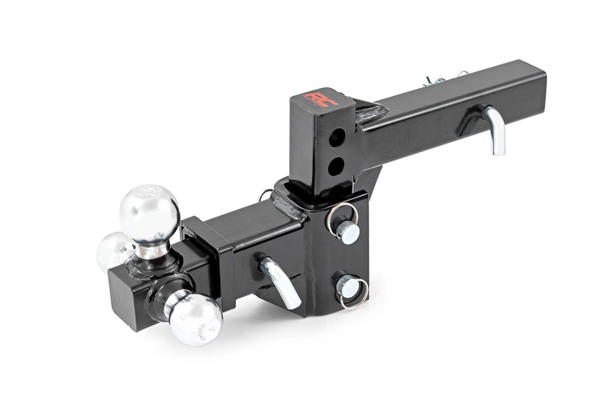 Adjustable Trailer Hitch 6 Inch Drop | Multi-Ball Mount | Fits 2 Inch Receiver